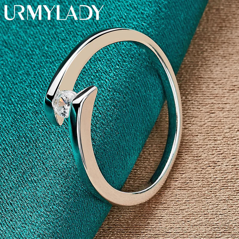 925 Silver Wheel of Fortune Zircon Ring For Women