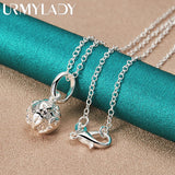 925 Silver Ball Pendant Necklace for Women