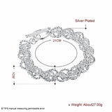 Round Buckle Charm Bracelet 925 Silver OT Chain For Women
