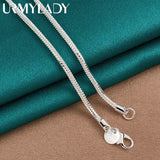Sterling Silver 3mm Snake Chain Necklace 16-30 Inch