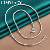 Sterling Silver 3mm Snake Chain Necklace 16-30 Inch