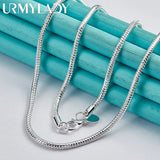 Sterling Silver 3mm Snake Chain Necklace 16-30 Inch