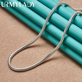 Sterling Silver 3mm Snake Chain Necklace 16-30 Inch