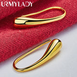Water Droplets/Raindrops Stud Earrings 24K Women Wedding Jewelry