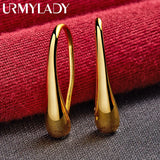 Water Droplets/Raindrops Stud Earrings 24K Women Wedding Jewelry