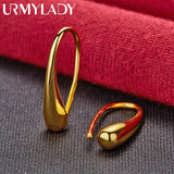 Water Droplets/Raindrops Stud Earrings 24K Women Wedding Jewelry