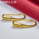 Water Droplets/Raindrops Stud Earrings 24K Women Wedding Jewelry