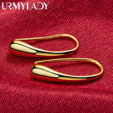 Water Droplets/Raindrops Stud Earrings 24K Women Wedding Jewelry