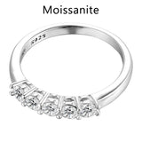 1.5CT Moissanite Ring for Women with Diamond Wedding Band