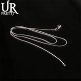 925 Sterling Silver Snake Chain Necklace 1mm 16-30inch