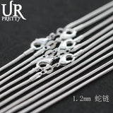 925 Sterling Silver Snake Chain Necklace 1mm 16-30inch