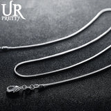 925 Silver Snake Chain Necklace 16-30 Inch Wedding Jewelry Gift