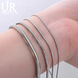 925 Silver Snake Chain Necklace 16-30 Inch Wedding Jewelry Gift