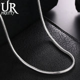 925 Silver Snake Chain Necklace 16-30 Inch Wedding Jewelry Gift