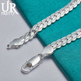 925 Sterling Silver 6mm Lace Chain Bracelet Wedding Engagement Jewelry