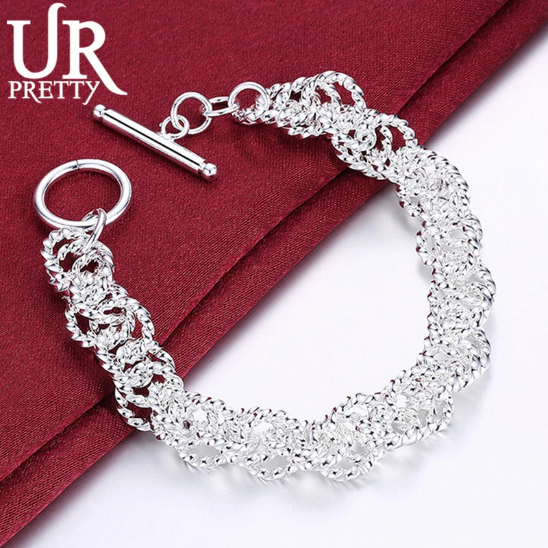 925 Sterling Silver Chain Bracelet for Women