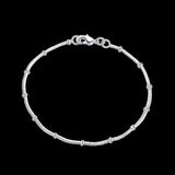 925 Silver 1.7mm Snake Chain Beads Bracelet Men Women Wedding Engagement