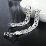 925 Silver 10mm Snake Chain Bracelet Wedding Jewelry