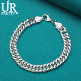 925 Sterling Silver 10mm Snake Chain Bracelet Unisex Jewelry