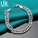 925 Sterling Silver 10mm Snake Chain Bracelet Unisex Jewelry