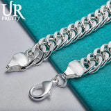 925 Sterling Silver 10mm Snake Chain Bracelet Unisex Jewelry