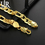 925 Silver 18K 8MM Sideways Bracelet Women Men Wedding Party Jewelry