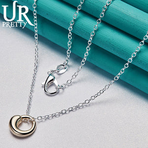 925 Silver 18K Water Drop Necklace Wedding Jewelry