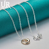 925 Silver 18K Water Drop Necklace Wedding Jewelry