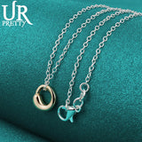 925 Silver 18K Water Drop Necklace Wedding Jewelry