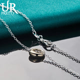 925 Silver 18K Water Drop Necklace Wedding Jewelry