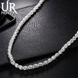 925 Silver 5MM Dragon Head Chain Necklace 20/24 Inch