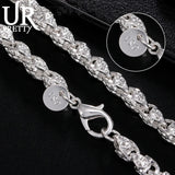 925 Silver 5MM Dragon Head Chain Necklace 20/24 Inch