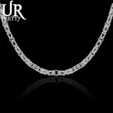 925 Silver 20 Inch 5mm Faucet Chain Necklace Wedding Engagement Party