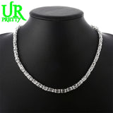 925 Silver 20 Inch 5mm Faucet Chain Necklace Wedding Engagement Party