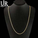 925 Silver 2MM 16-30 Inch Chain Necklace Gift