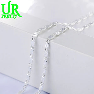 925 Silver 2MM 16-30 Inch Chain Necklace Gift