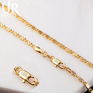 925 Silver 2MM 16-30 Inch Chain Necklace Gift