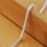 925 Silver Snake Chain Bracelet 3mm For Women Wedding Jewelry