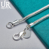 925 Silver 3mm Snake Chain Bracelet For Women Jewelry