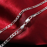 925 Silver 4mm Necklace 16-30 Inch for Wedding Engagement