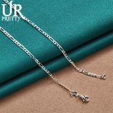 925 Silver 4mm Necklace 16-30 Inch Chain Wedding Engagement Jewelry