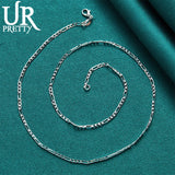 925 Silver 4mm Necklace 16-30 Inch Chain Wedding Engagement Jewelry