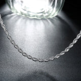 925 Silver 4mm Twist Necklace 24