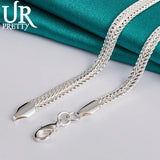 925 Sterling Silver 6mm Necklace 18 Inch Chain Wedding Party Jewelry