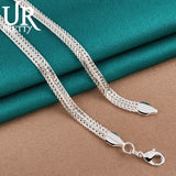 925 Sterling Silver 6mm Necklace 18 Inch Chain Wedding Party Jewelry