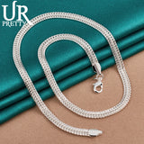 925 Sterling Silver 6mm Necklace 18 Inch Chain Wedding Party Jewelry