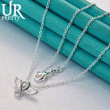 925 Silver Angel Number 8 Necklace 16-30 Inch Chain