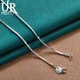 925 Silver Bamboo Chain Necklace 16/20 Inch