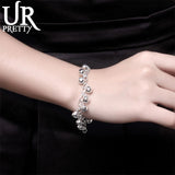 925 Silver Bell Sounds Chain Bracelet Women Wedding Engagement Party