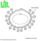 925 Silver Bell Sounds Chain Bracelet Women Wedding Engagement Party